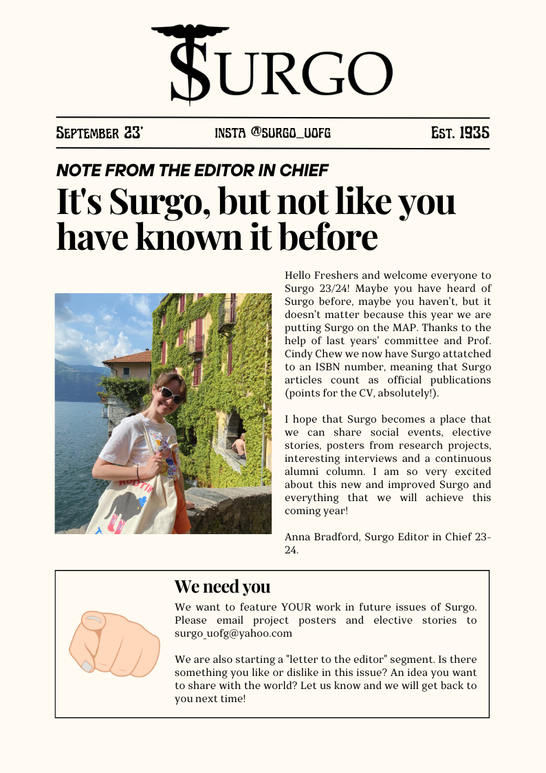 Front cover, Surgo issue 1